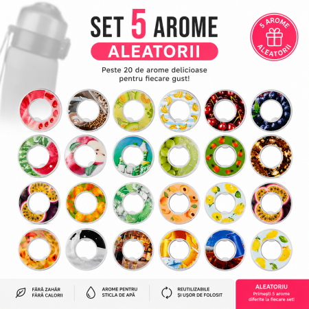 Noutăți - Set 5 arome pentru sticla de apa capsule aromate aleatorii - magazin-Ieftinica.ro