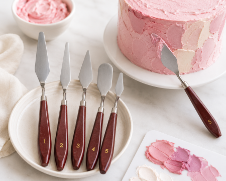 Set 5 Spatule Cofetărie pentru Modelare și Decor Tort din Inox [2]