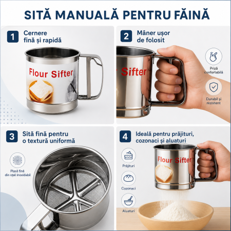 Sită tip cană inox făină zahăr pudră cacao prăjituri patiserie [2]