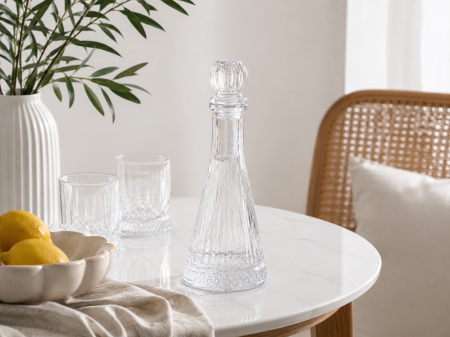 Sticlă decorativă din sticlă cu dop pentru servire băuturi [3]