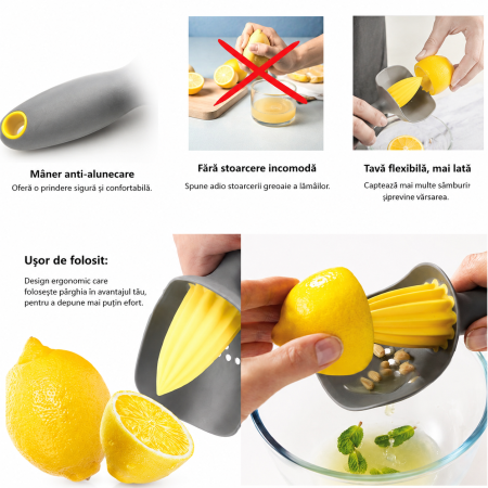 Storcător manual pentru lămâie și lime cu filtru pentru sâmburi [2]