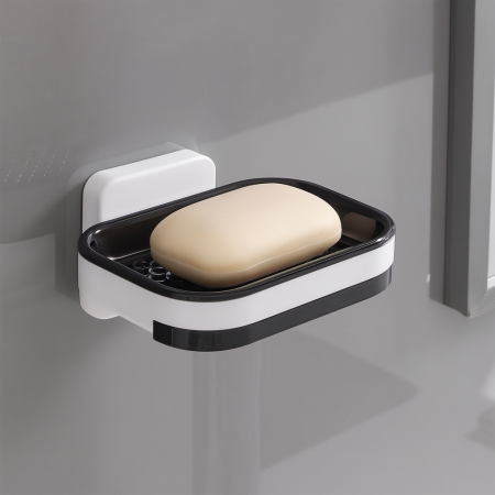 Suport de săpun cu montaj pe perete și tavă detașabilă cu drenaj [2]