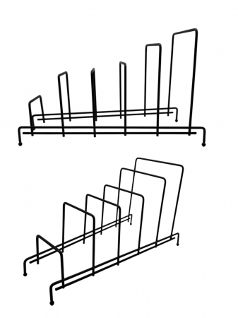 Suport metalic negru pentru capace și tăvi cu 5 sloturi [1]
