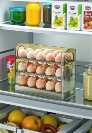 Suport ouă cu revenire automată 3 niveluri pentru frigider 30 ouă [2]