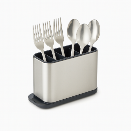 Suport tacâmuri și ustensile din inox cu tavă de scurgere detașabilă [4]