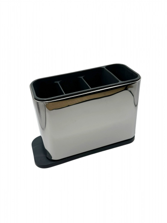 Suport tacâmuri și ustensile din inox cu tavă de scurgere detașabilă [6]