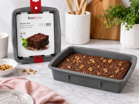 Tava de Copt din Silicon KmtStyle 27,5x26,5x4 cm pentru Prajituri si Brownies [2]