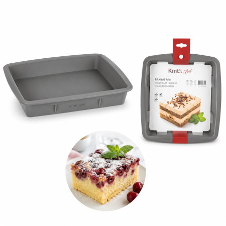 Bucătărie - Tava de Copt din Silicon KmtStyle 27,5x26,5x4 cm pentru Prajituri si Brownies