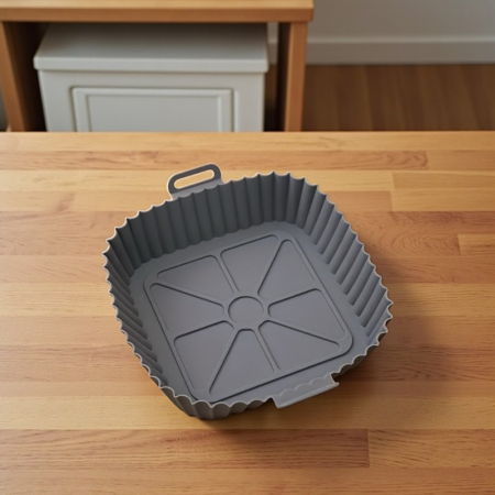 Tavă silicon pentru air fryer – reutilizabilă, antiaderentă, pătrată [2]