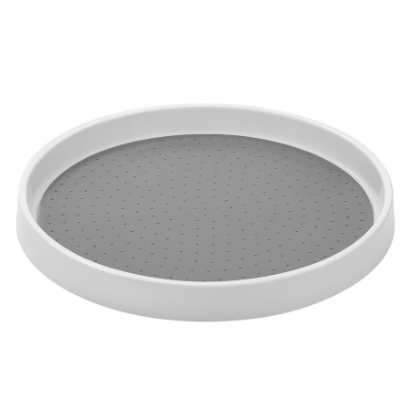 Tăviță rotativă 360° alb-gri pentru organizare bucătărie și baie [3]