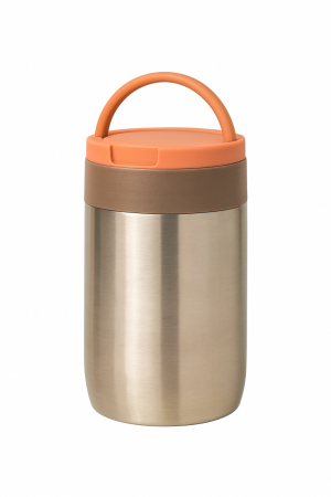 Depozitare și organizare - Termos alimentar inox 2 compartimente păstrare mâncare caldă rece birou școală picnic