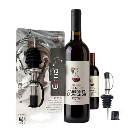 Turnător Vin Inox cu Dop Antipicurare [2]