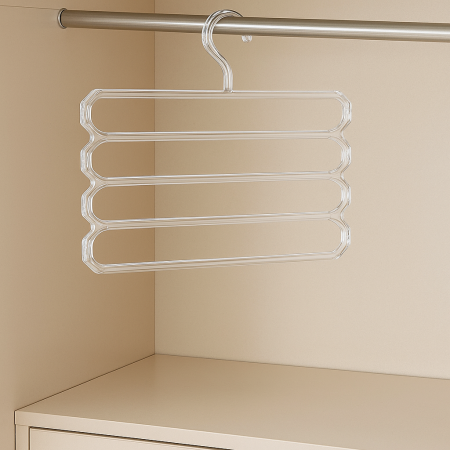 Depozitare și organizare - Umeraș multifuncțional 5 bare organizator vertical pantaloni eșarfe prosoape