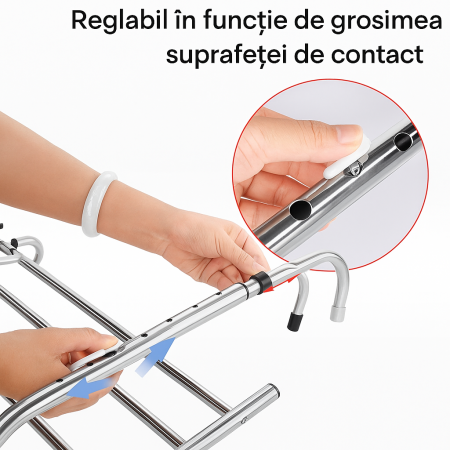 Uscător rufe balcon extensibil metalic 110x63 cm [3]