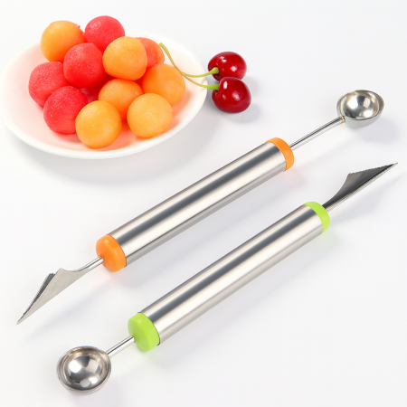 Bucătrie - Ustensilă multifuncțională din inox pentru decorat fructe și deserturi