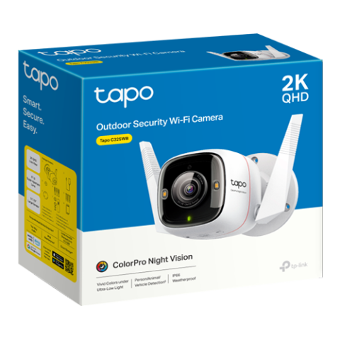 Cameră IP WiFi 2K QHD TP-Link Tapo ColorPro cu audio bidirecțional [1]
