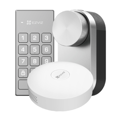 Control acces - Kit incuietoare inteligenta EZVIZ DL01 Pro cu tastatura si hub A3-R200