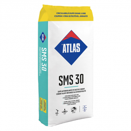 Finisaje interioare - ATLAS SMS 30 Șapă autonivelantă pe bază de ciment, cu întărire rapidă