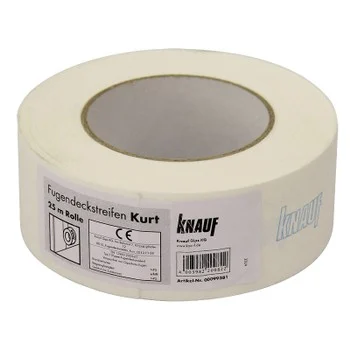 Finisaje interioare - Bandă Hârtie Ramforsată pentru Armare Rosturi Gips Carton Kurt 25m