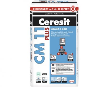 Finisaje interioare - CM 11 PLUS ADEZIV PENTRU MONTARE GRESIE SI FAIANTA 25 KG