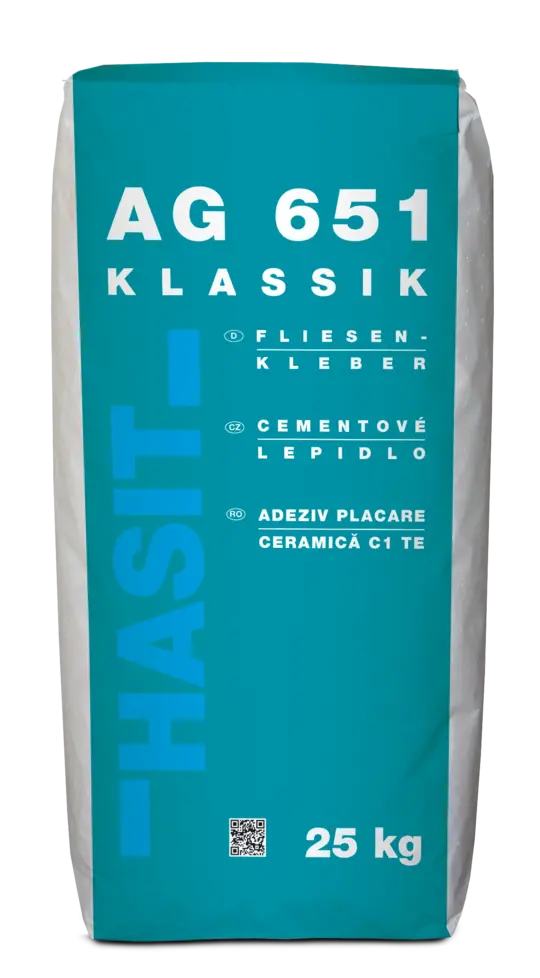 Tencuieli ,gelturi si adezivi - HASIT 651 CLASSIK – Adeziv C1TE pentru gresie și faianță 25KG