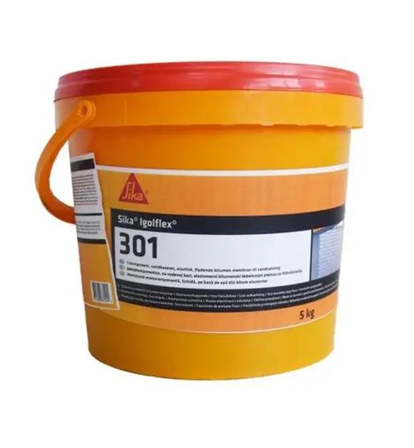 Termoizolatii si hidroizolatii - Sika Igolflex 301 – Membrană lichidă bituminoasă flexibilă, 5 kg