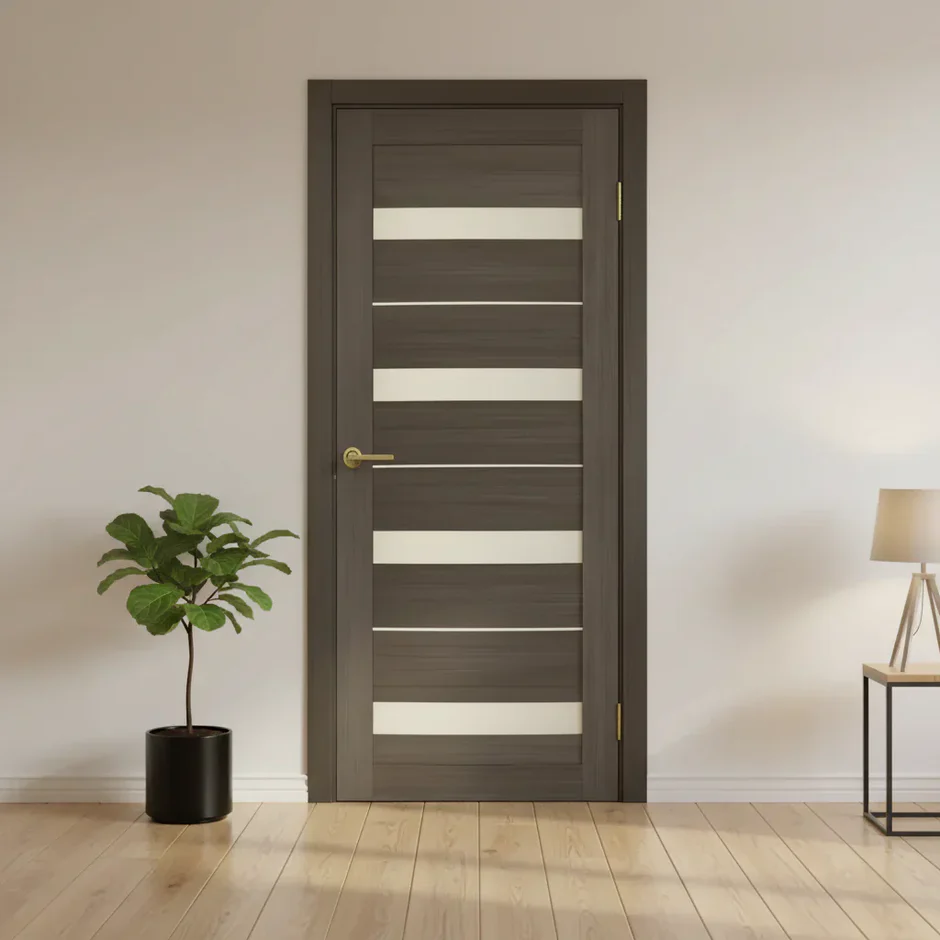 Ușă interior Milano Mocha cu toc fix – MDF, folie PVC, 66/76/86 cm [1]