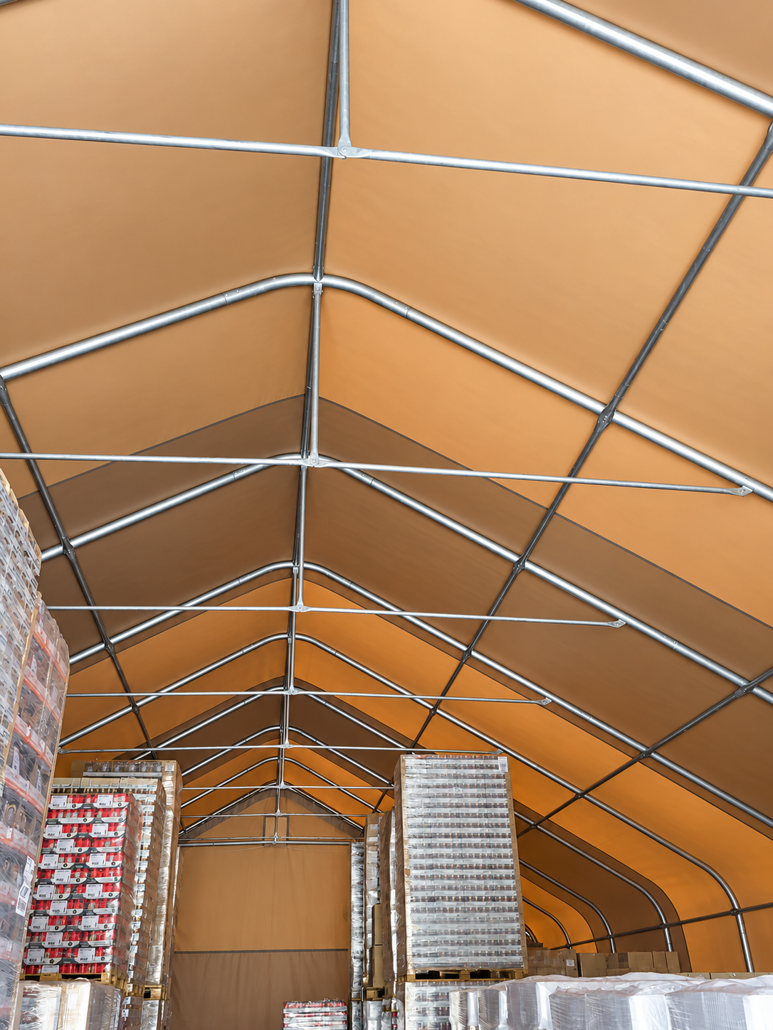 Cort depozitare 10x20 m cu streasina de 3 m montat in Bucuresti
