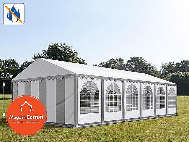 Cort Evenimente 6x12 m Profesional Plus 2 m Alb [6]
