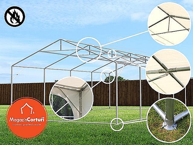 Cort Evenimente 8x16 m Profesional Plus 2 m Alb [3]