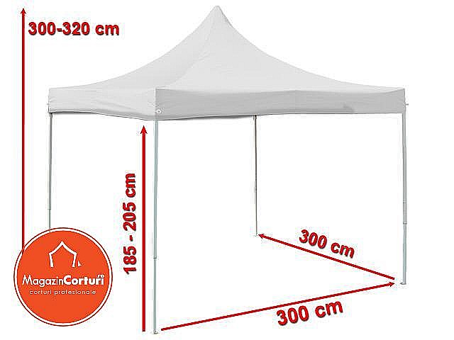 Cort pliabil 3 x 3m POP UP + 4 pereti laterali [2]