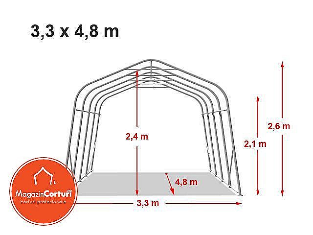 Cort Garaj 3,3 x 4,8m Viking Profi plus [2]