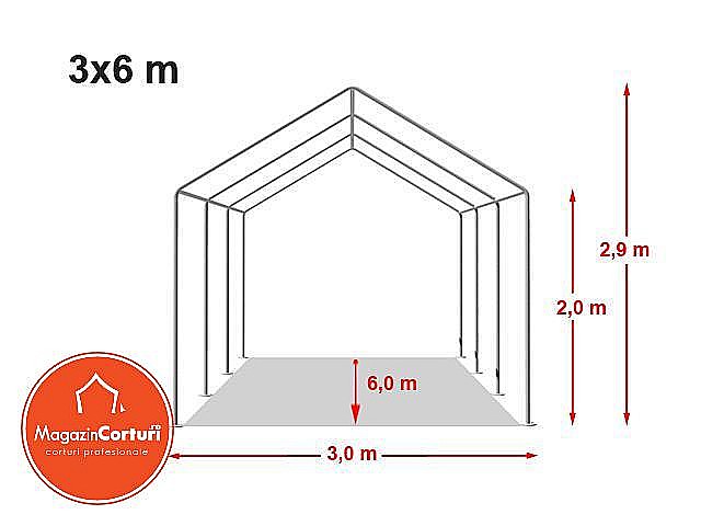 Cort Evenimente 3x6 m Eco Verde inchis [2]