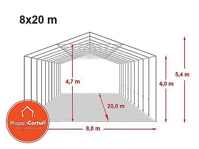 Cort Industrial 8 x 12m xxl Profi 4m [2]