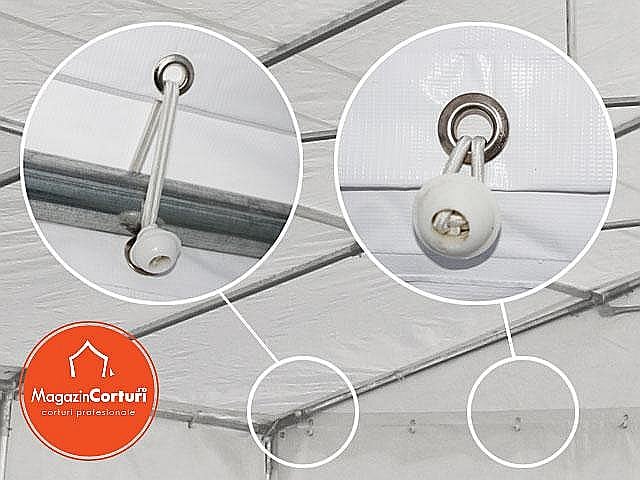  Cort Evenimente 6x6 m Premium 2 m Alb [5]