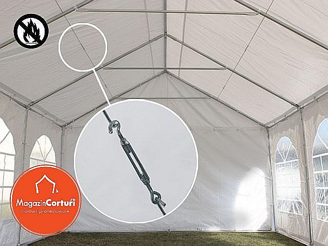 Cort Evenimente 4x10 m Premium Plus 2 m Alb [5]