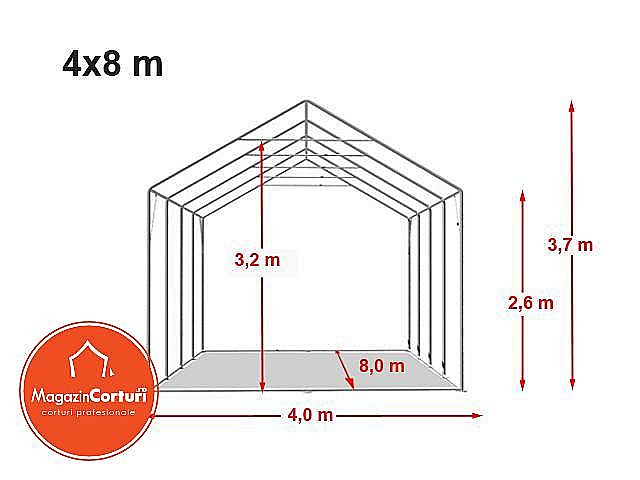 Cort Evenimente 4 x 8m XXL Profi 2,6m [2]