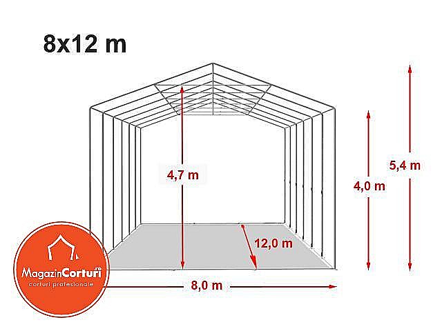  Cort Depozitare 8 x 12m xxl Profi 4m [2]