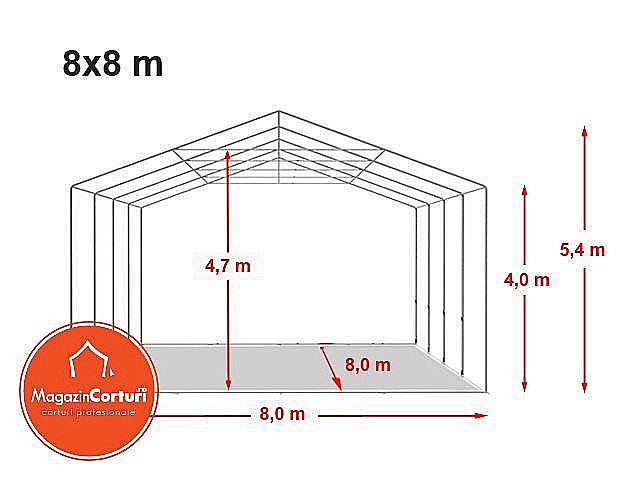  Cort Industrial 8 x 8m xxl Profi 4m [2]