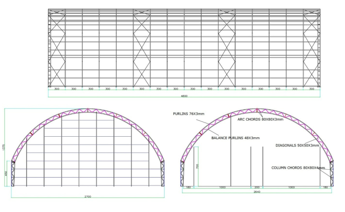 Cort pe Structura Metalica 27 m x 48 m [2]