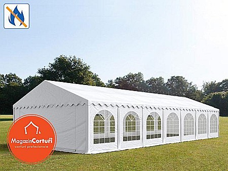 Cort Evenimente 6x14 m Premium Plus 2 m Alb