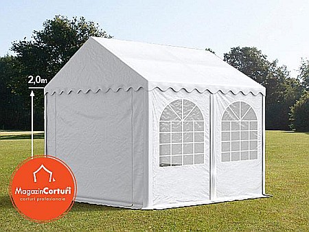 Corturi evenimente - Cort Evenimente 3x4 m Profesional 2 m Alb