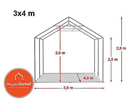 Cort Evenimente 3x4 m Profesional 2 m Verde inchis [1]