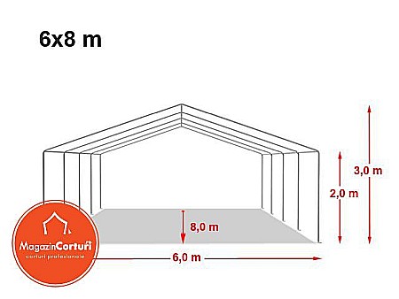 Cort Evenimente 6 x 8m Eco Plus [1]