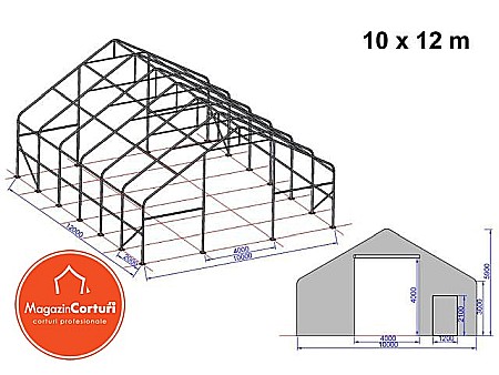 Cort Depozitare 10x20 m cu intrare 4x4 m [2]