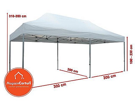 Cort pliabil 3 x 6m POP UP Premium [1]