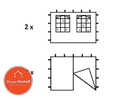 Cort pliabil 3 x 3m POP UP + 4 pereti laterali [9]