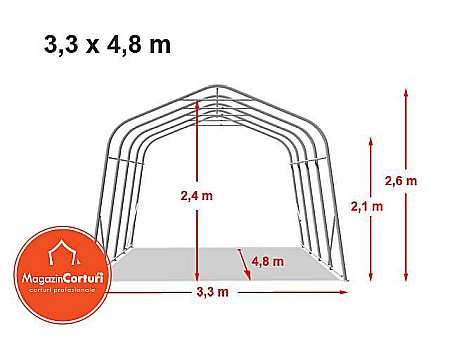 Cort Garaj 3,3 x 4,8m Viking Profi plus [1]