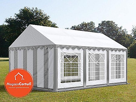 Corturi evenimente - Cort Evenimente 3x6 m Eco Alb cu Gri