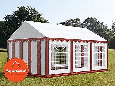Corturi evenimente - Cort Evenimente 3x6 m Eco Alb cu Rosu